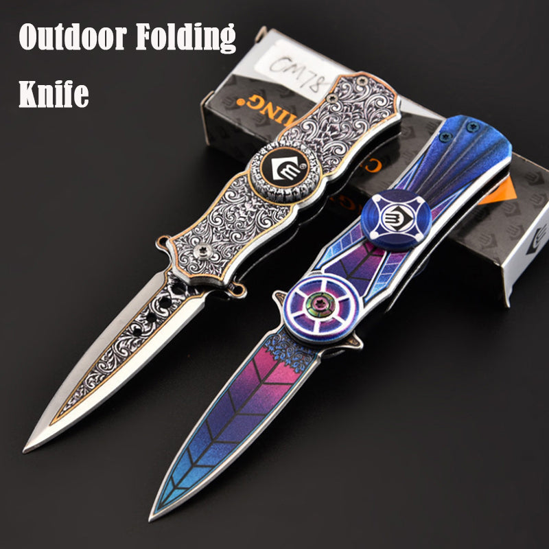 Fidget Spinner Knife Pocket Fingertip Gyro Flip Knife - Tophatter Daily Deals