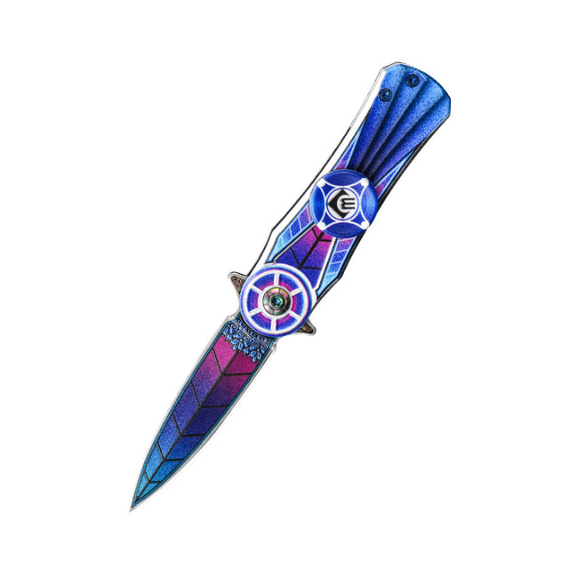 Fidget Spinner Knife Pocket Fingertip Gyro Flip Knife Colorful - Tophatter Daily Deals