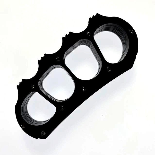 Outdoor Knuckle Duster Defense Window Breaker Boxing Guard Combat Defense EDC Tool Black Pea Pod - Tophatter Daily Deals