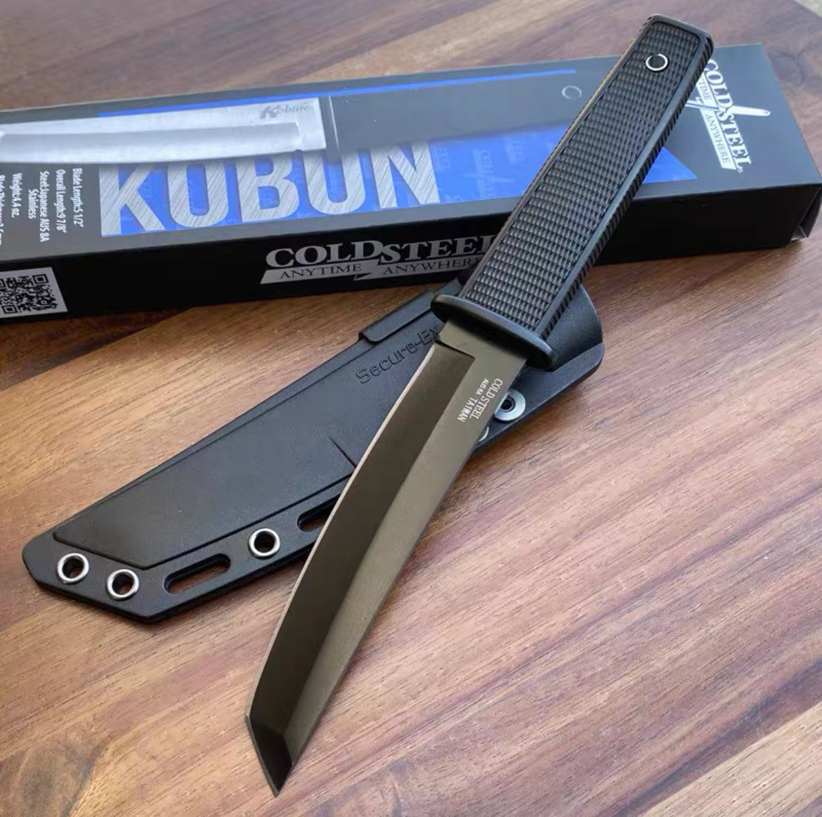 Outdoor Fixed-Blade Camping Tactical Knife Black - Tophatter Daily Deals