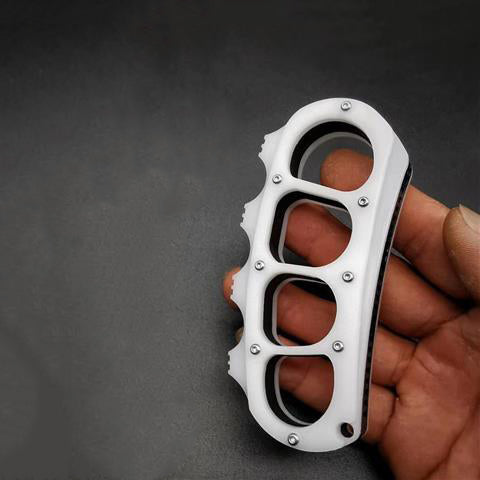 Outdoor Knuckle Duster Defense Window Breaker Boxing Guard Combat Defense EDC Tool White Pea Pod A - Tophatter Daily Deals