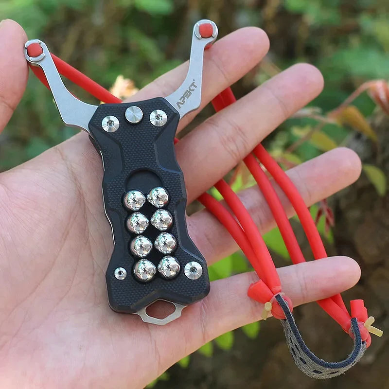 Outdoor Slingshot Folding Knife Black - Tophatter Daily Deals