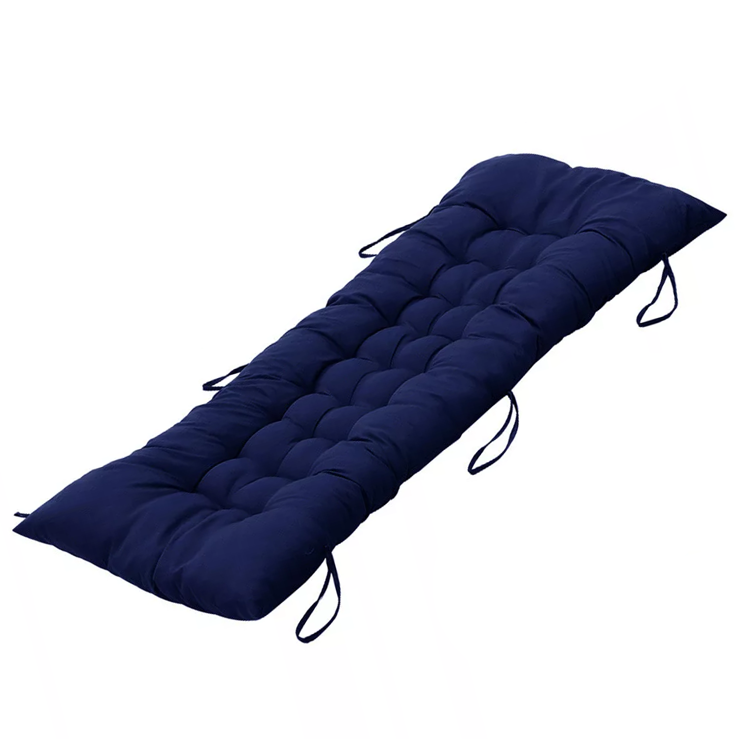 Garden Bench Cushion – Indoor & Outdoor Waterproof Padded Seat Pad for 2 or 3 Seater Benches Navy Cushion Pation - Tophatter Daily Deals