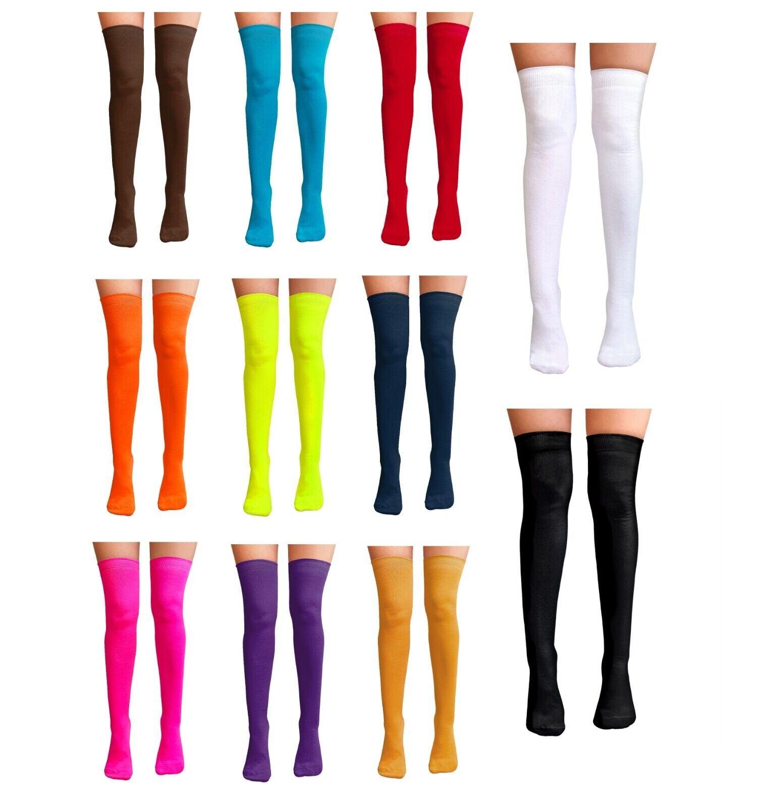 Womens Over Knee Socks - Ladies Over the Knee Socks Thigh High Socks Made With Tights Fabric Apparel & Accessories - Tophatter Daily Deals