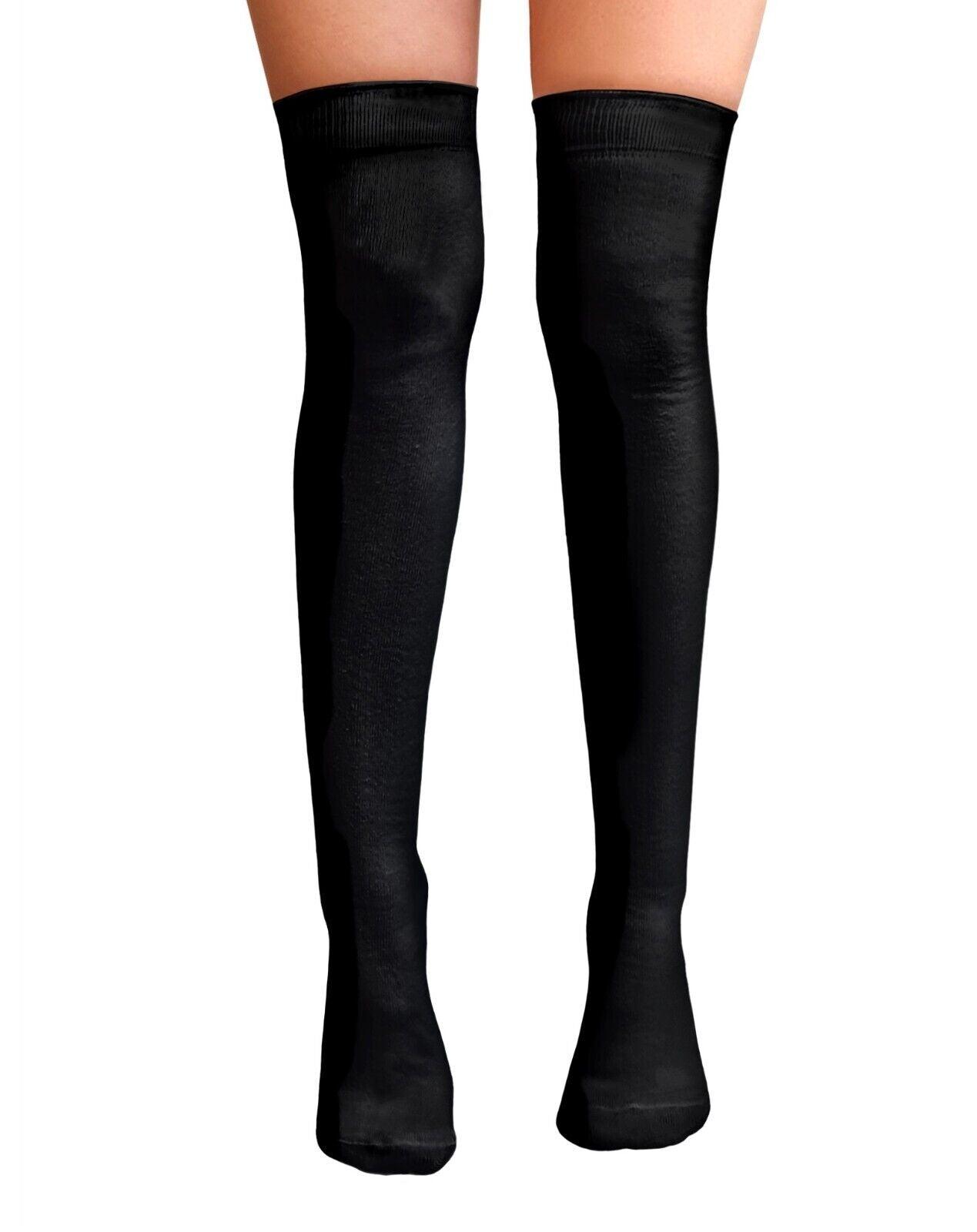 Womens Over Knee Socks - Ladies Over the Knee Socks Thigh High Socks Made With Tights Fabric Apparel & Accessories - Tophatter Daily Deals