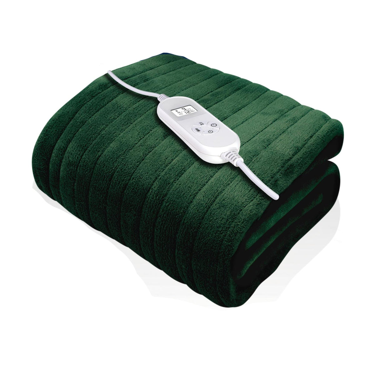 King Size Electric Blankets - 3 Heat Settings Single Double King Size Super Soft Cosy Fleece Blanket Green - 160 x 120 cm Blankets - Tophatter Daily Deals