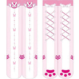 Overwatch D.Va Cartoon Printed Knee Length Socks Lolita Cute Anime Stockings Cosplay Clothing Accessories Long Socks 2 - Tophatter Daily Deals