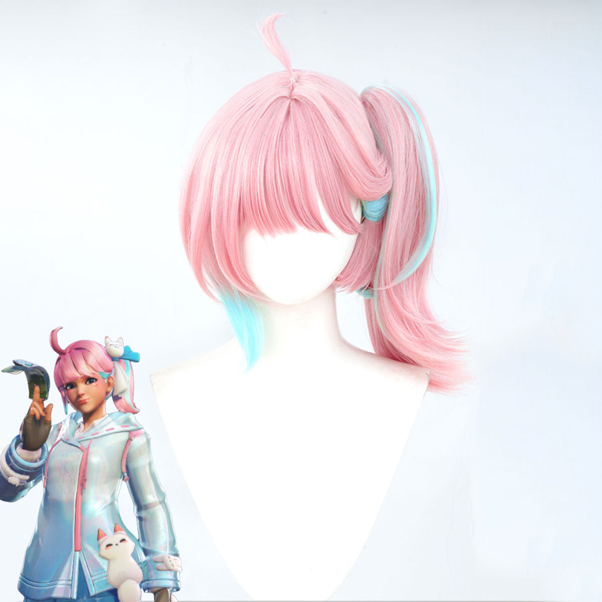Overwatch 2 Kiriko Rainy Day Skin Pink Cosplay Wig Wig - Tophatter Daily Deals
