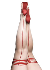 Kixies Whitney Nude Seam Thigh Highs Size A > Clothes > Hosiery > Stockings - Tophatter Daily Deals