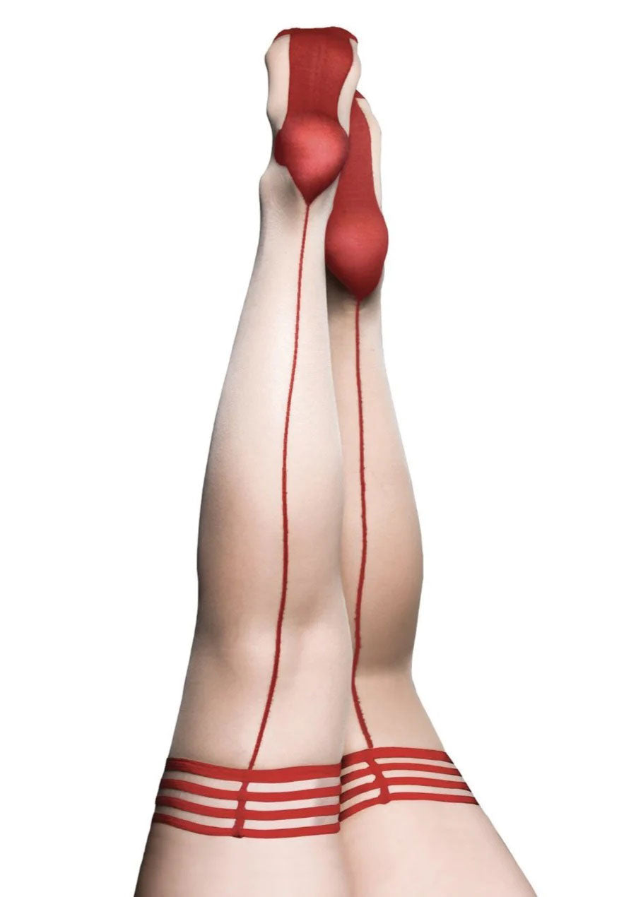 Kixies Whitney Nude Seam Thigh Highs Size A > Clothes > Hosiery > Stockings - Tophatter Daily Deals