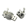 Cute Crystal Owl Necklace USB Flash Drive 2.0 on Branch 16 GB gold/silver USB Flash Drive - Tophatter Daily Deals