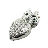 Cute Crystal Owl Necklace USB Flash Drive 2.0 Pendant 16 GB gold/silver USB Flash Drive - Tophatter Daily Deals