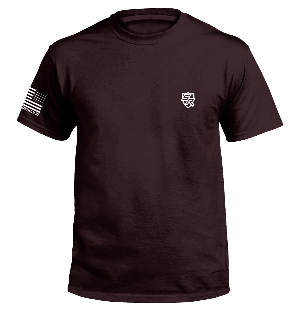 Shield Branded Tee Tee Ox Blood Men's Tops - Tophatter Daily Deals