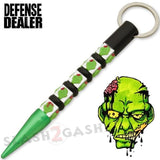 Zombie Skull Kubotan Self Defense Keychain - Green Kubaton Ninja Weapon SD-KeyChain - Tophatter Daily Deals