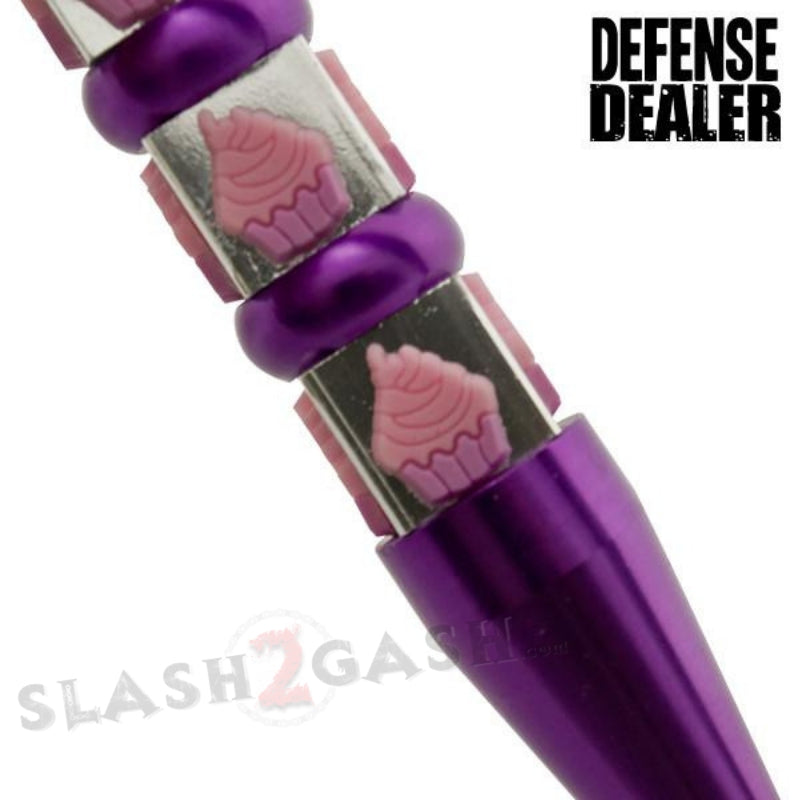 "Cupcake Killer" Kubotan Self Defense Keychain - Purple Ninja Weapon SD-KeyChain - Tophatter Daily Deals