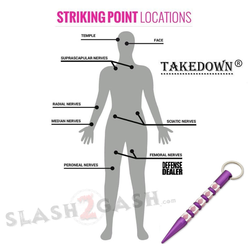 "Cupcake Killer" Kubotan Self Defense Keychain - Purple Ninja Weapon SD-KeyChain - Tophatter Daily Deals