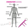 Steel Kubotan Self Defense Keychain with Prongs/Spikes - Pink SD-KeyChain - Tophatter Daily Deals