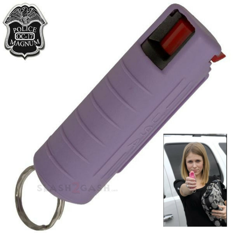 Pepper Spray 1/2 Ounce OC-17 with Clip and Keychain - Lavender SD-Pepper Spray - Tophatter Daily Deals