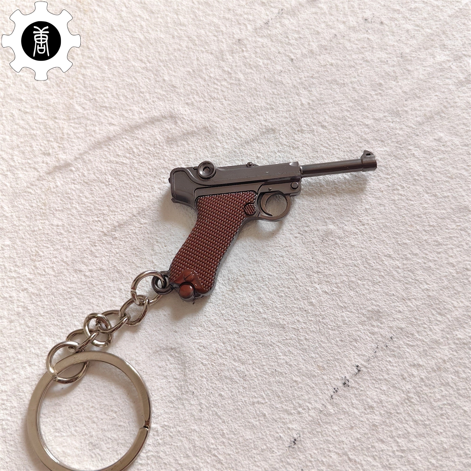 Metal Tiny Luger P08 Pistol Model Keychain - Tophatter Daily Deals