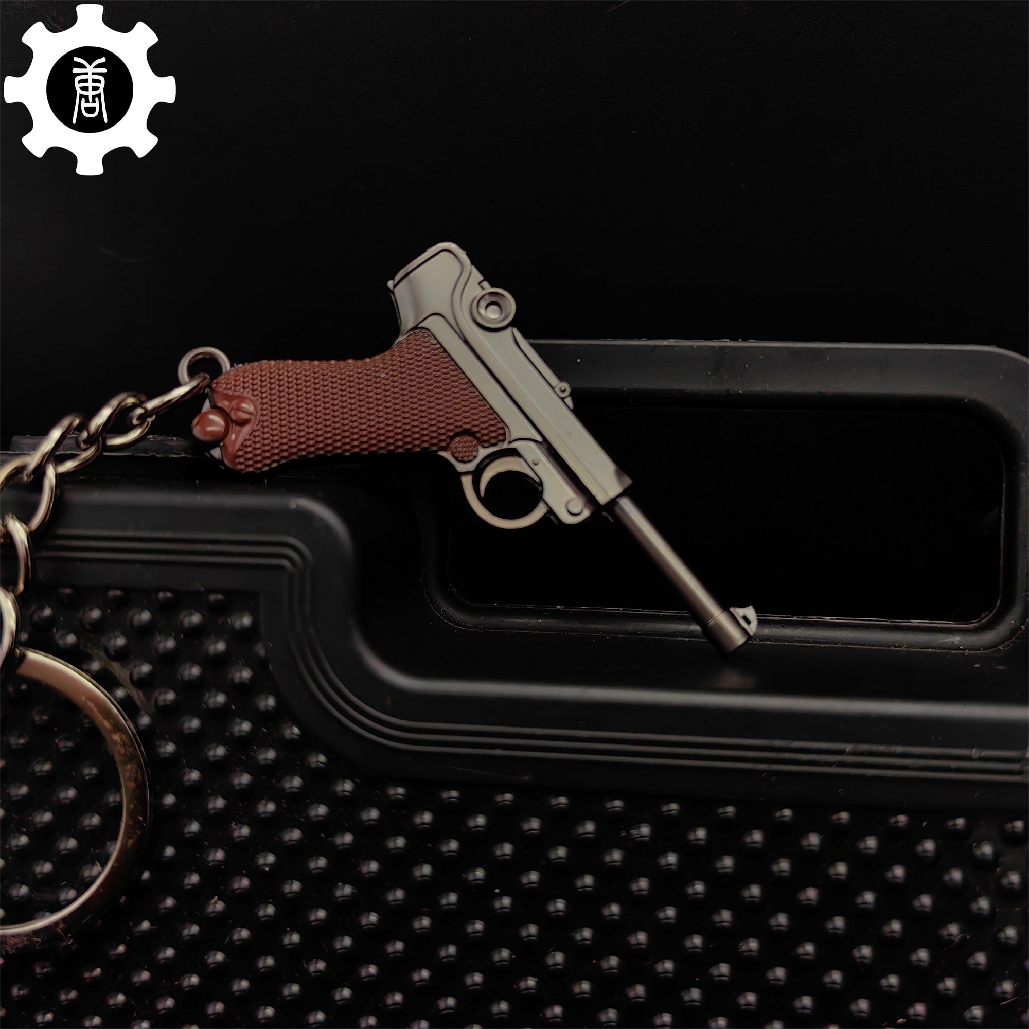 12 In 1 Metal World Famous Pistol Revolver Gun Keychain Luger P08 - Tophatter Daily Deals
