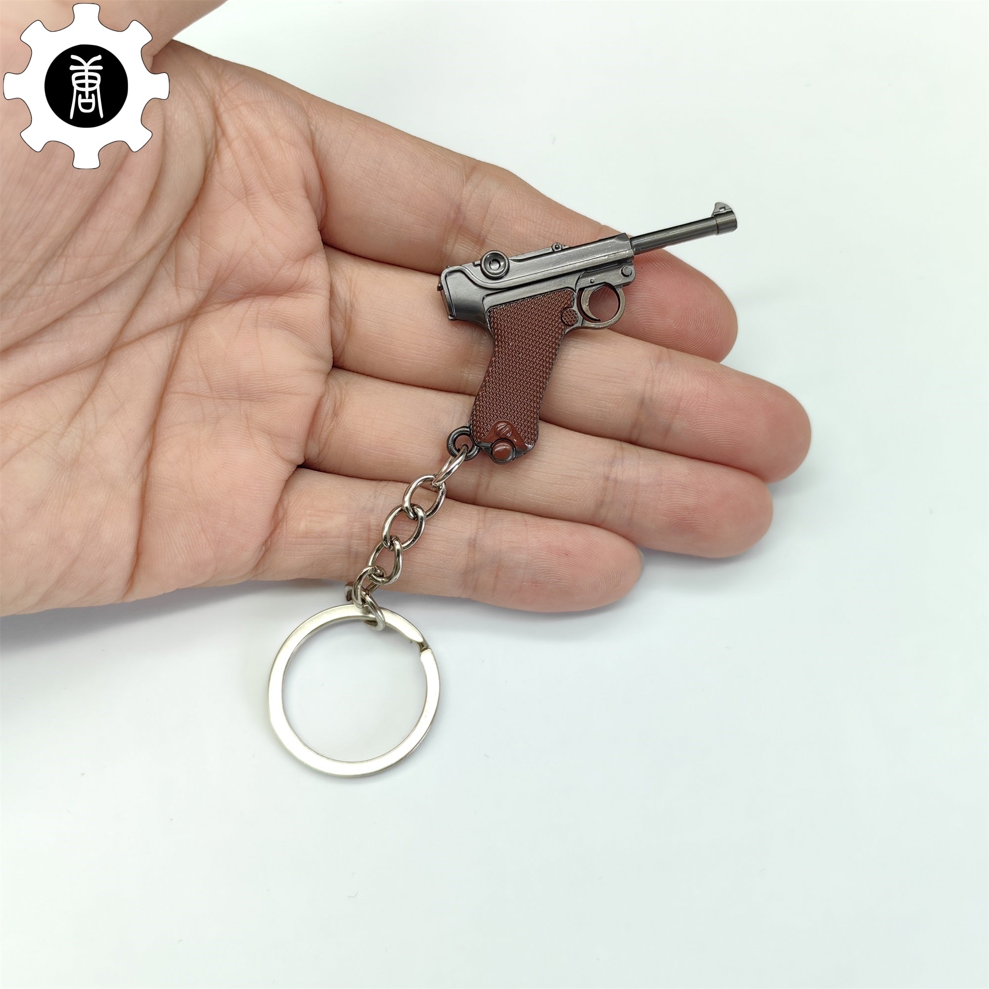 Metal Tiny Luger P08 Pistol Model Keychain Keychain - Tophatter Daily Deals