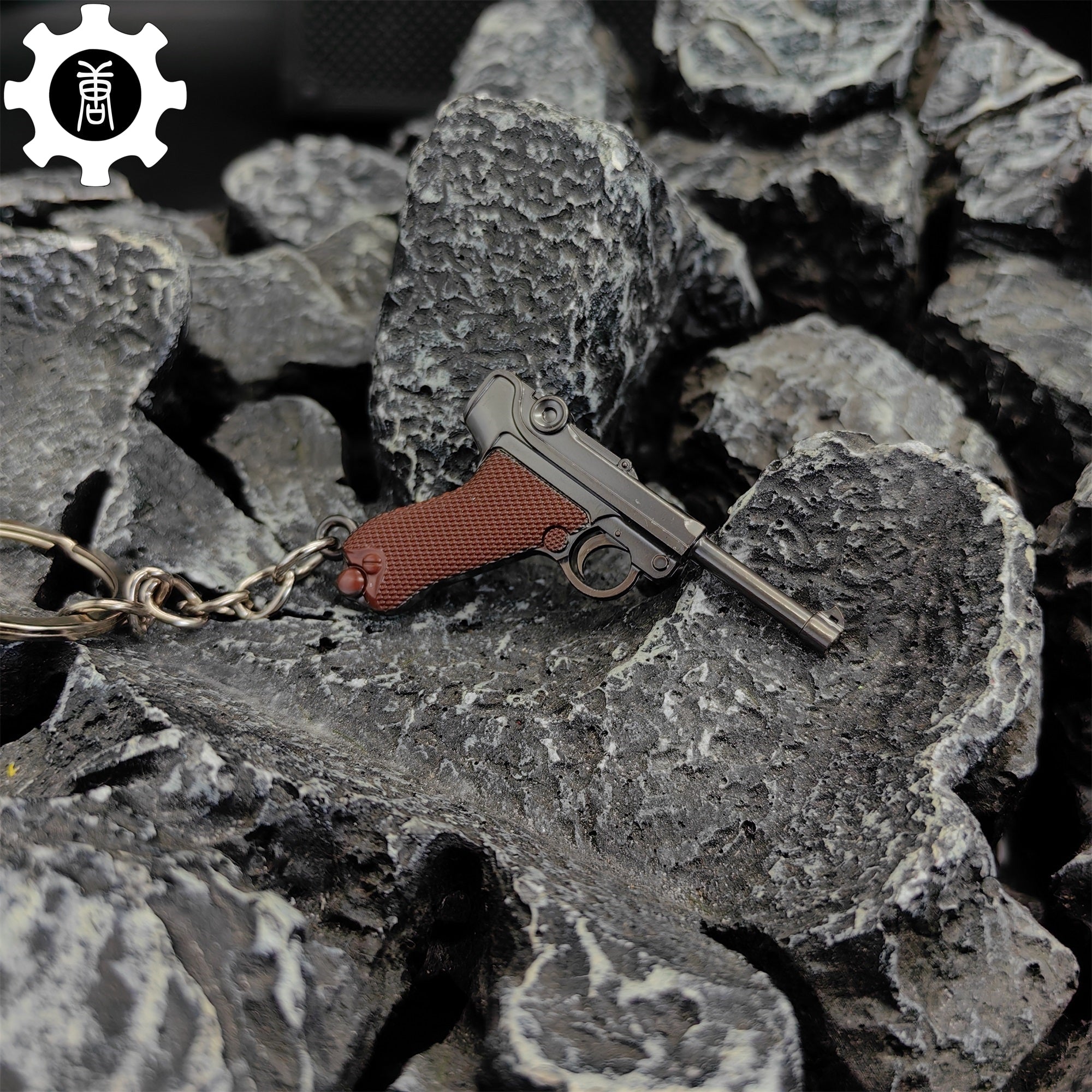 Metal Tiny Luger P08 Pistol Model Keychain - Tophatter Daily Deals