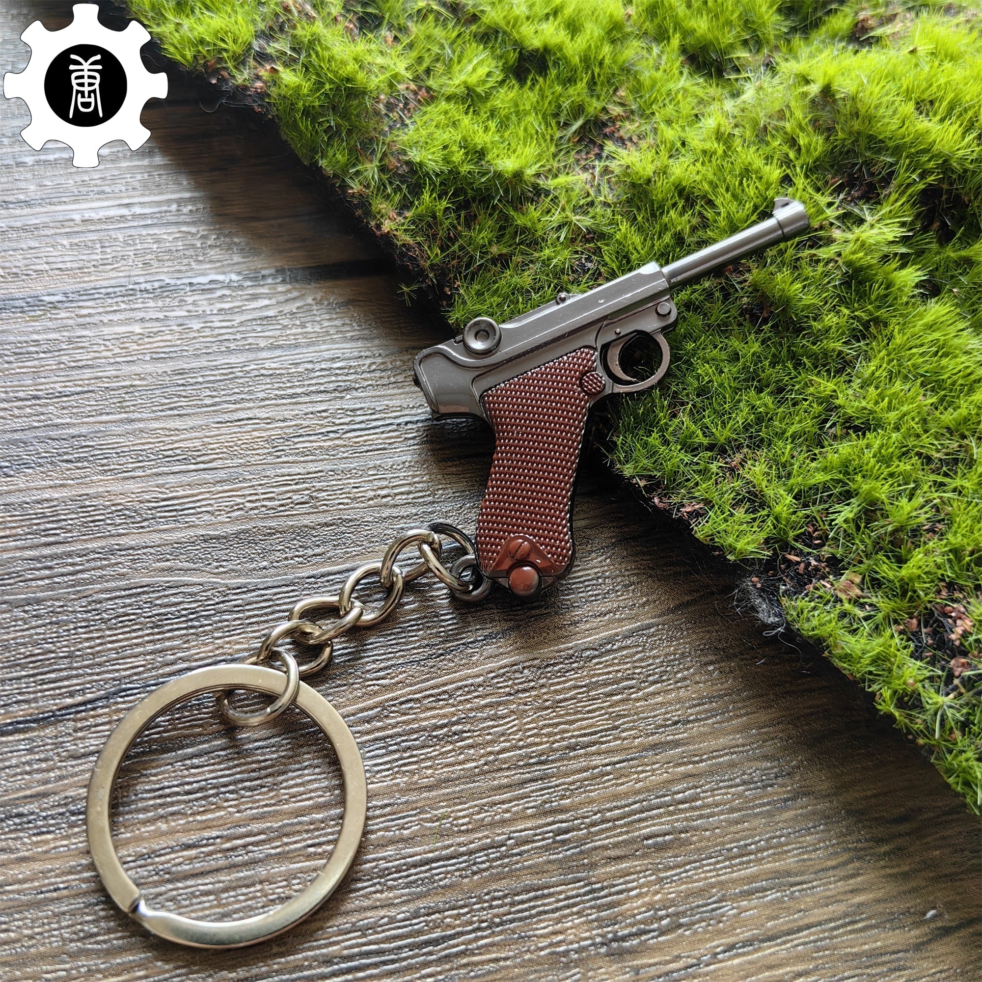 Metal Tiny Luger P08 Pistol Model Keychain - Tophatter Daily Deals