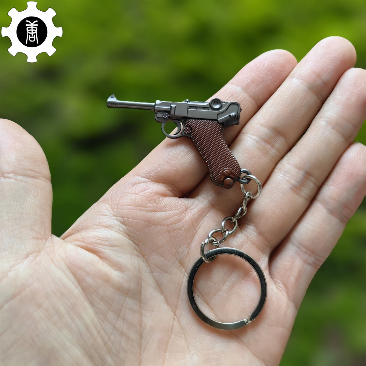 Metal Tiny Luger P08 Pistol Model Keychain - Tophatter Daily Deals