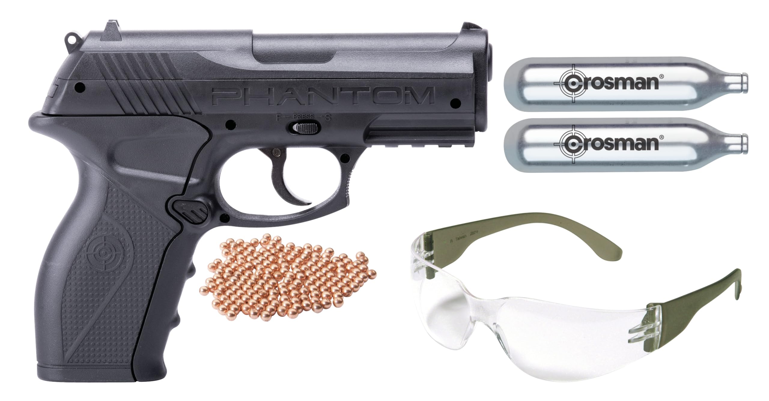 Crosman Phantom P10KT CO2-Powered Semi-Auto BB Air Pistol Kit - Tophatter Daily Deals