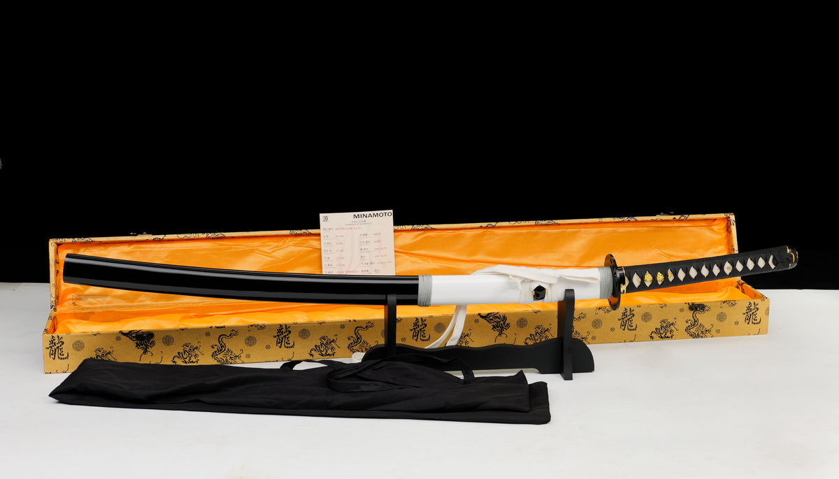 Kill Bill - Deluxe Budd's (Michael Madsen) Hattori Hanzo Hand Forged Katana in Clay Tempered HCS Katana - Tophatter Daily Deals