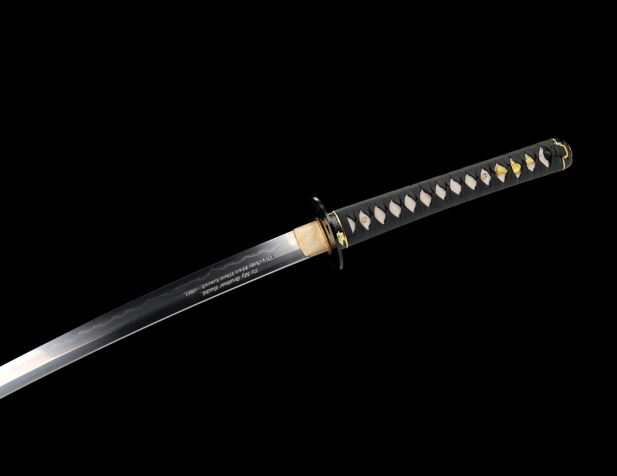Kill Bill - Deluxe Budd's (Michael Madsen) Hattori Hanzo Hand Forged Katana in Clay Tempered HCS Katana - Tophatter Daily Deals