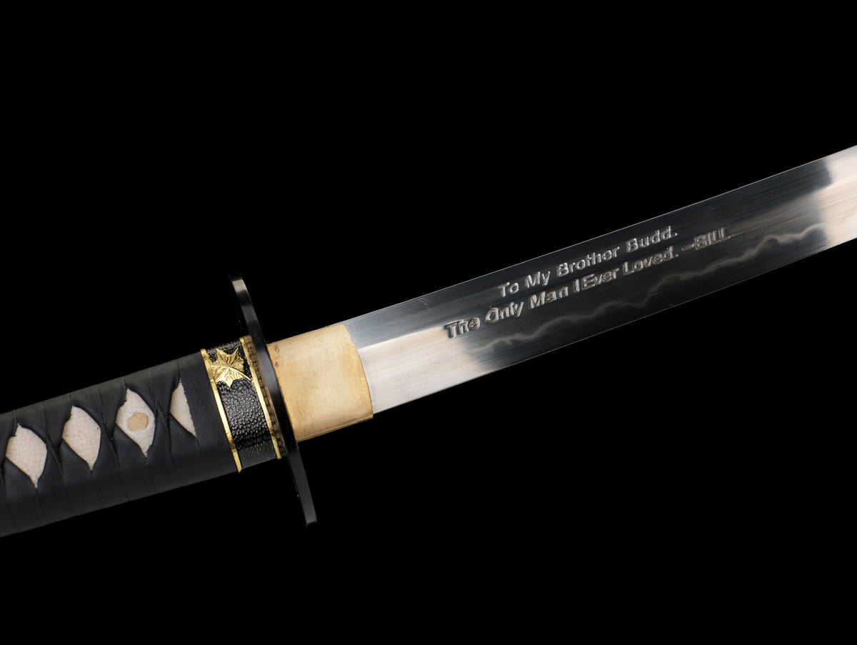 Kill Bill - Deluxe Budd's (Michael Madsen) Hattori Hanzo Hand Forged Katana in Clay Tempered HCS Katana - Tophatter Daily Deals