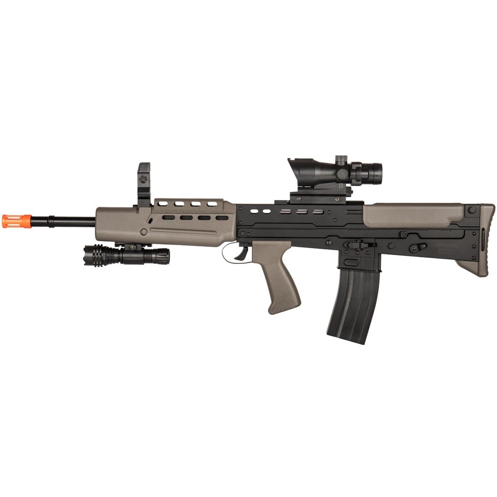 SA80 L85 Full Size Bullpup Tactical Spring Airsoft Rifle with Flashlight Collectible Weapons - Tophatter Daily Deals