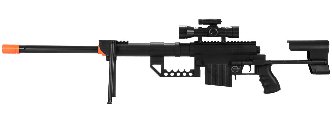 Dark Ops Airsoft 330 FPS P1200 M200 Airsoft Sniper Rifle Gun - Tactical Setup - Tophatter's Inc. Weapons Store Online Collectible Weapons - Tophatter Daily Deals