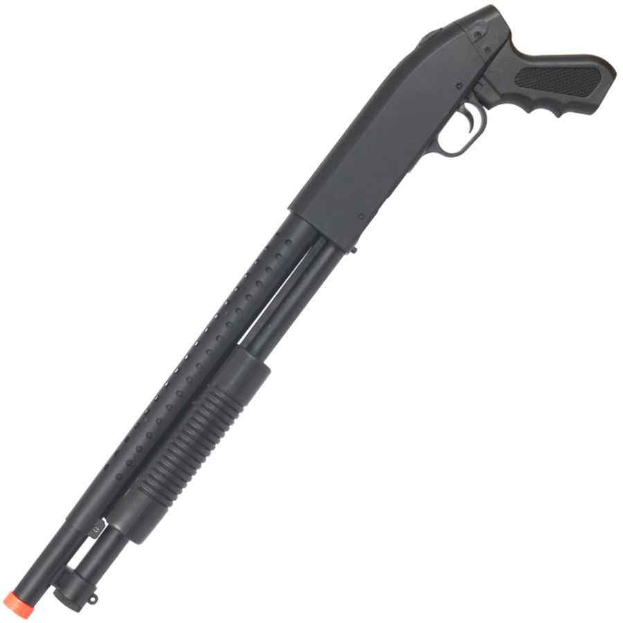 400 FPS High Power M500 Pistol Grip Pump Action Airsoft Shot Gun - Tophatter's Guns'N'Weapons Store - FREE SHIPPING Collectible Weapons - Tophatter Daily Deals