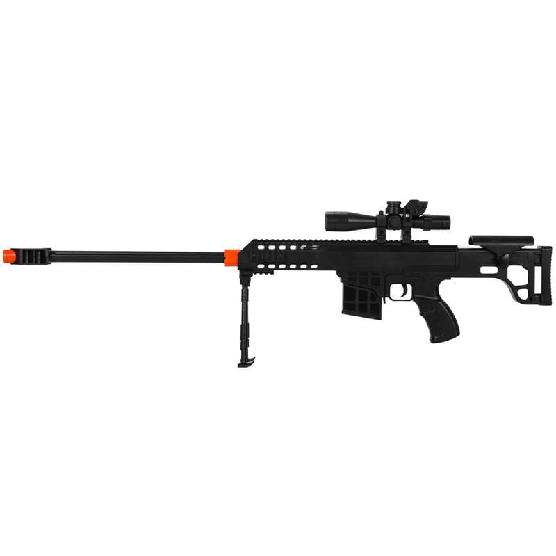 Mini Spring AirSoft Sniper Rifle Gun 250 FPS Laser Scope BiPod 6MM BB - Tophatter's Inc. Weapons Store Online Collectible Weapons - Tophatter Daily Deals