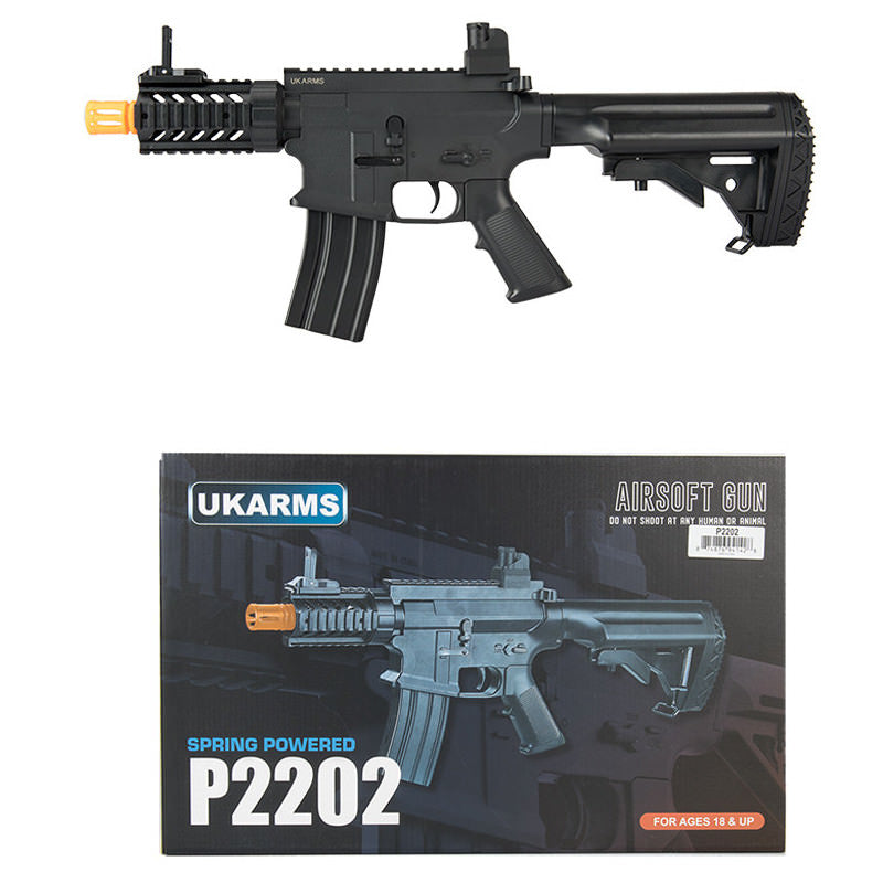 P2202 CQB 3.5" Quad RIS M4 Spring Airsoft Rifle 172 FPS With .20g BBs - Tophatter's Inc. Weapons Store Online Collectible Weapons - Tophatter Daily Deals