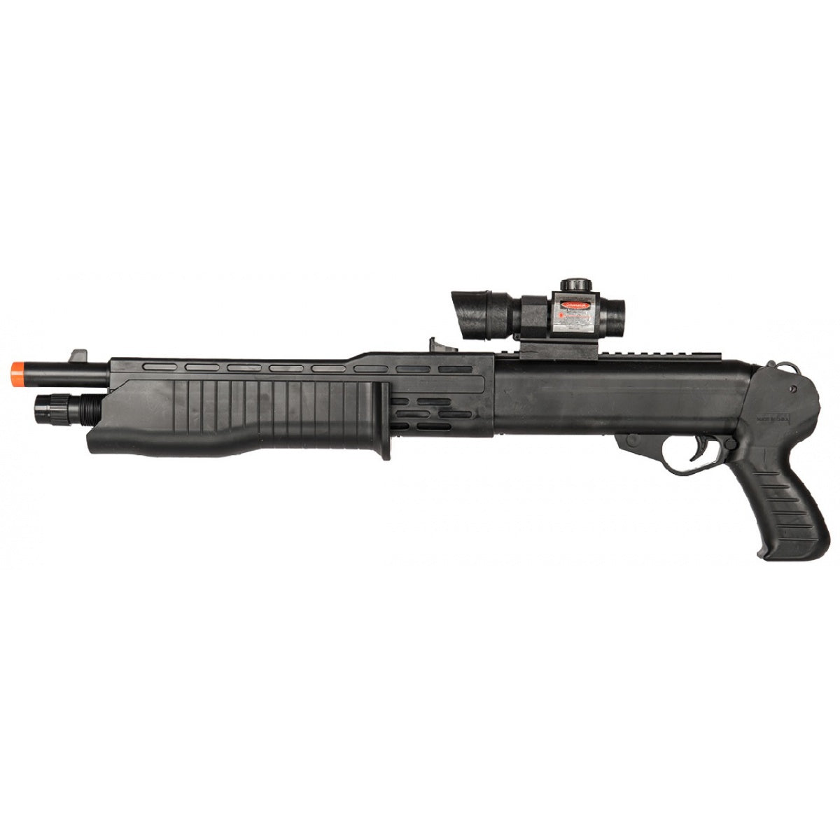 P2302 Pump Action Airsoft Shotgun with Mock Laser Scope - TOPHATTER'S ARMORY DEALS Collectible Weapons - Tophatter Daily Deals