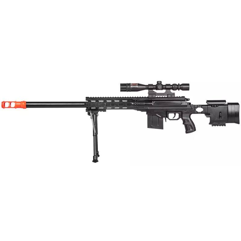 Tactical Spring Sniper Airsoft Rifle Gun With Laser Scope Bipod - TOPHATTER'S ARMORY DEALS Collectible Weapons - Tophatter Daily Deals
