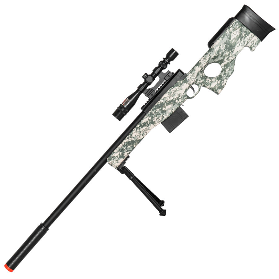 Airsoft Sniper Rifle L96 Gun MK13 MOD L96A1 w/ Scope Bipod Bolt Action - Tophatter's Guns'N'Weapons Store Collectible Weapons - Tophatter Daily Deals