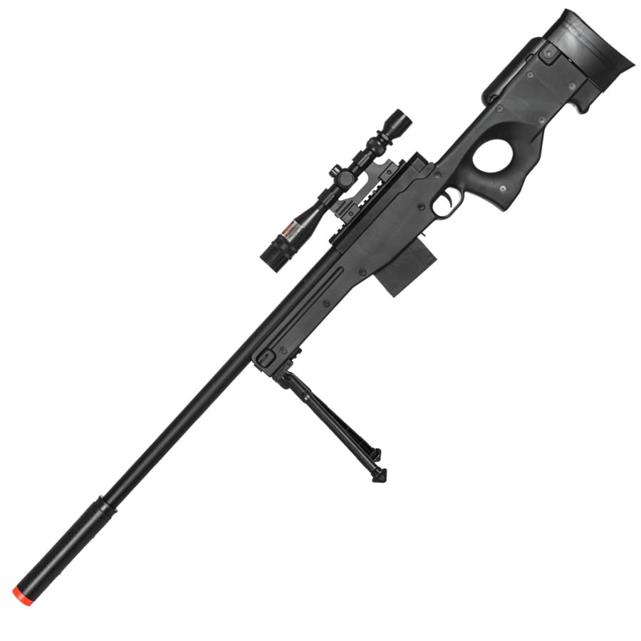 Airsoft Sniper Rifle L96 Gun MK13 MOD L96A1 Scope Bipod Bolt Action Collectible Weapons - Tophatter Daily Deals
