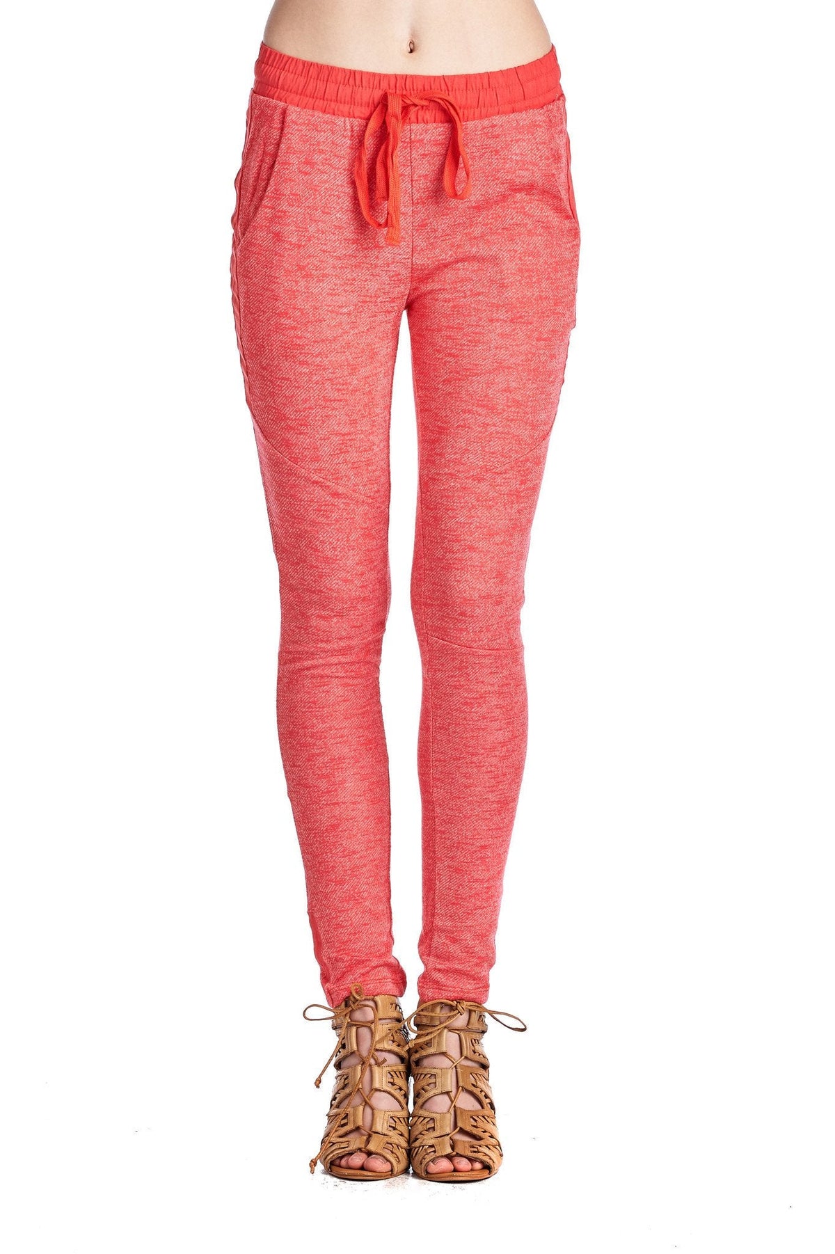 Women's Tri-Blend French Terry Sweatpants Coral 23 Pants - Tophatter Daily Deals