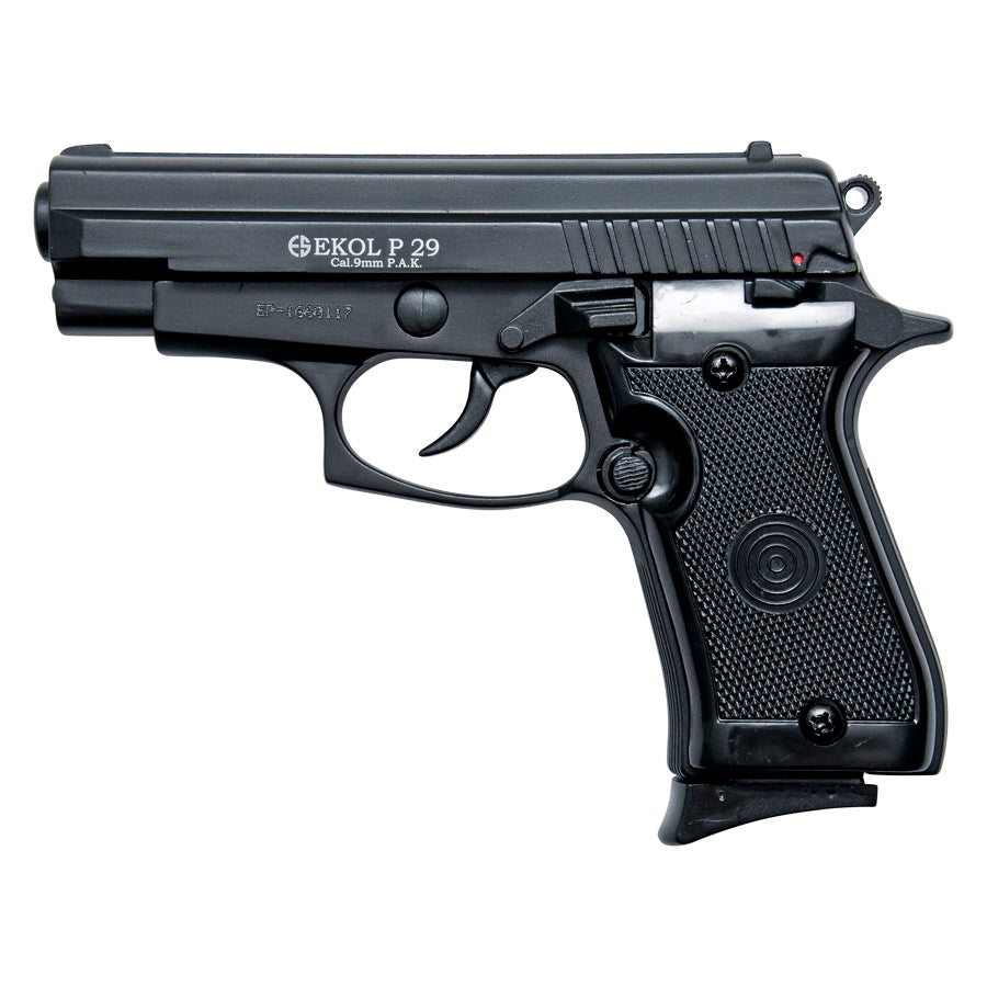 P29 Semi Automatic Blank Firing Pistol Black Finish - Tophatter's Guns'N'Weapons Store Collectible Weapons - Tophatter Daily Deals