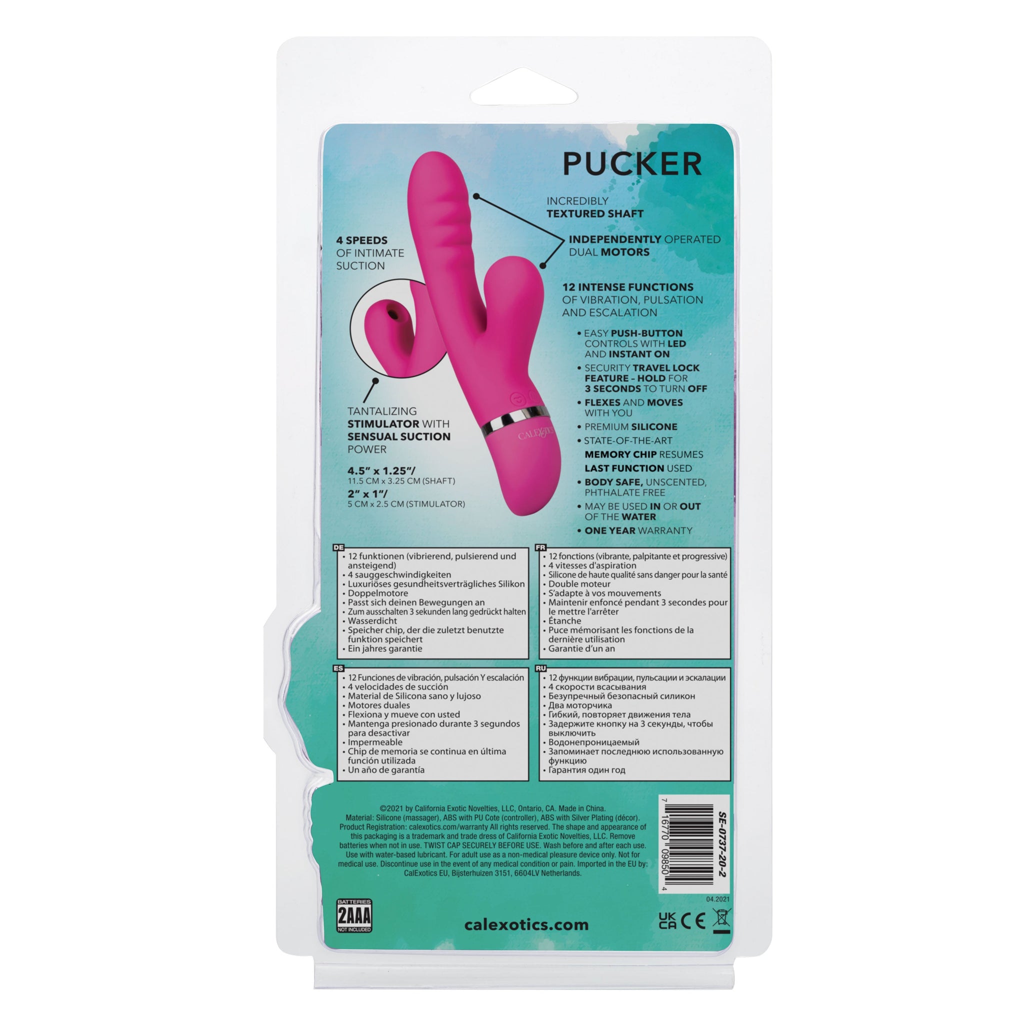 Foreplay Frenzy Pucker – Dual Motor Rabbit Vibrator with Suction > Vibrators > Ladies > Rabbit - Tophatter Daily Deals