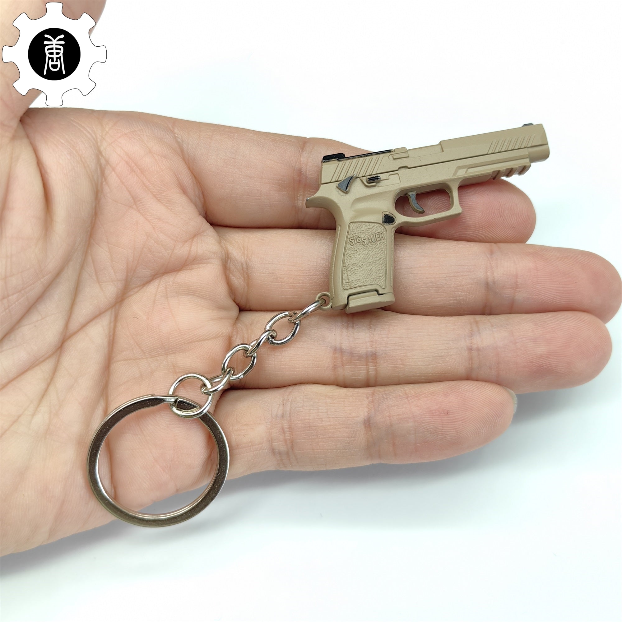 Metal Tiny P320-M17 Pistol Model Keychain - Tophatter Daily Deals