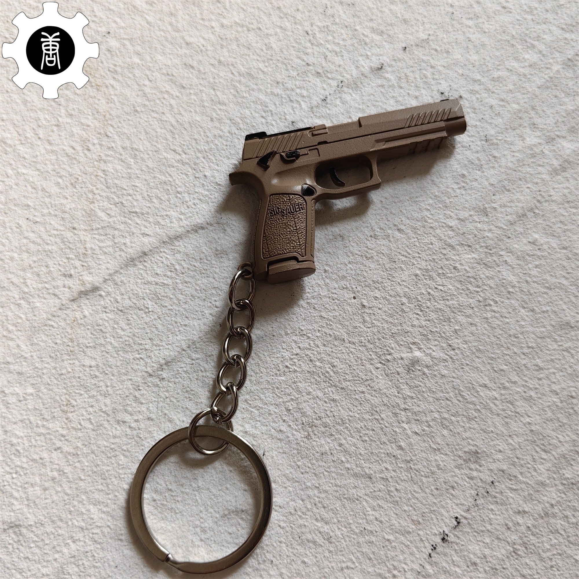 Metal Tiny P320-M17 Pistol Model Keychain - Tophatter Daily Deals