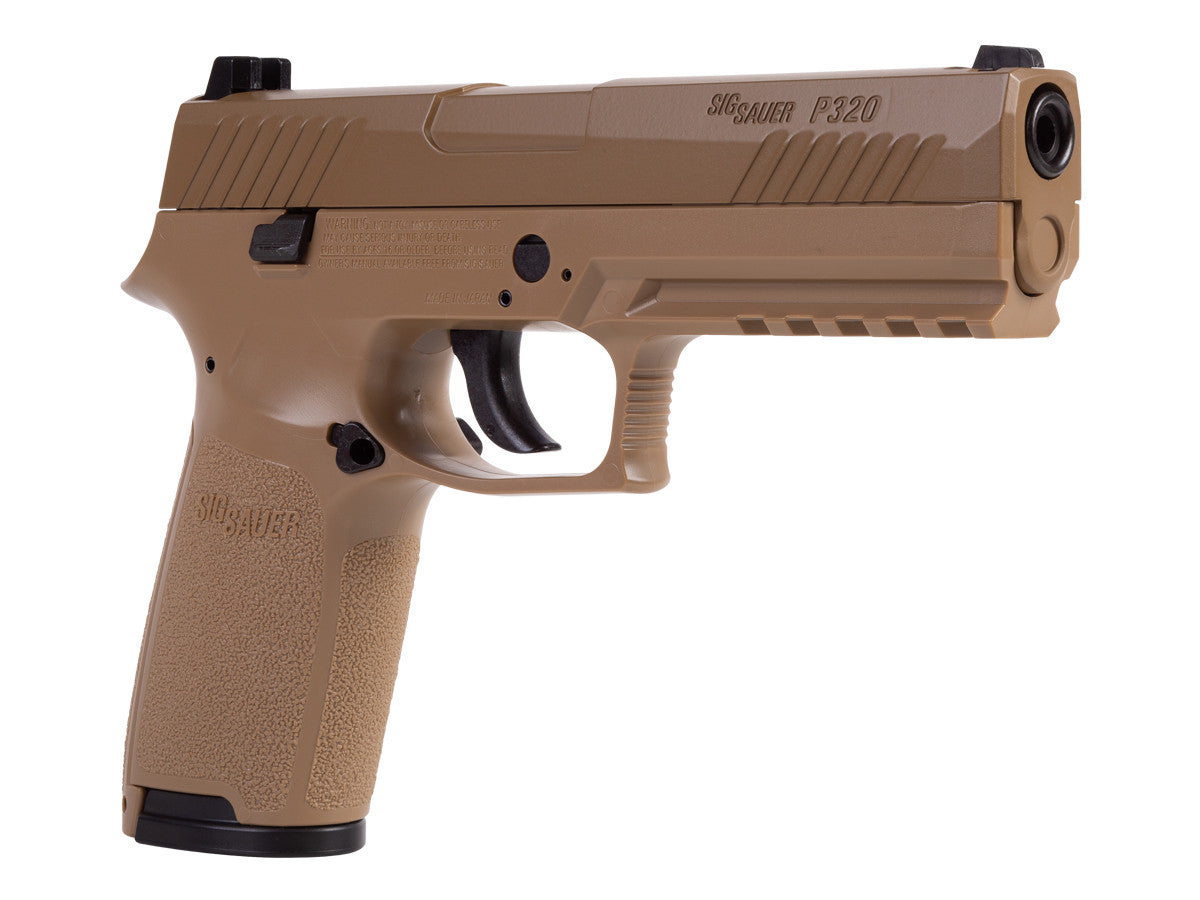 SIG Sauer P320 CO2 Pistol, Metal Slide, Coyote Tan - Tophatter Daily Deals