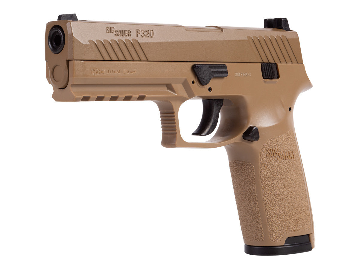 SIG Sauer P320 CO2 Pistol, Metal Slide, Coyote Tan - Tophatter Daily Deals