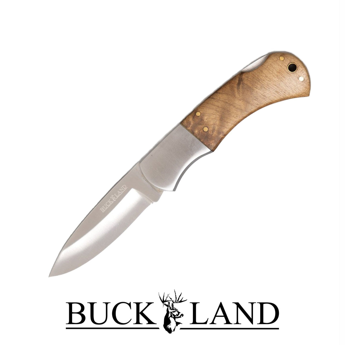 Buckland Burlwood 4" Lockback Folding Knife Folding Knife - Tophatter Daily Deals