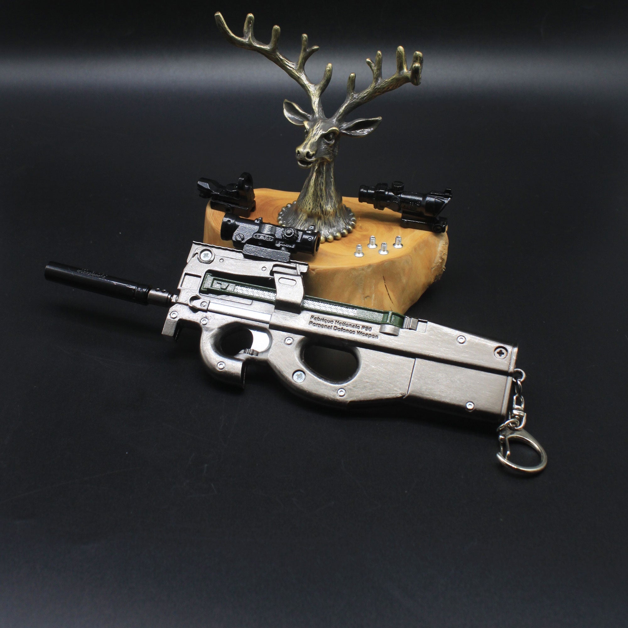 P90 Mental Submachine Miniature Gun 14CM/5.5" - Tophatter Daily Deals